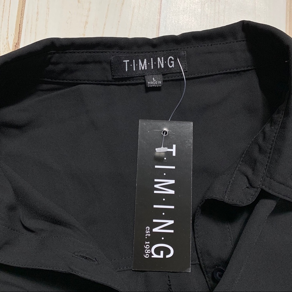 NWT Black Button Up - Picture 5 of 5